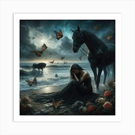 Mourning for lost love Art Print