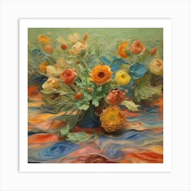 Van Gogh style, Harmonious Color Fusion Art Print