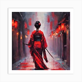 Japanese Woman Art Print