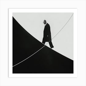 Man Walking Down The Street Art Print