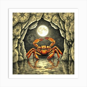 Crab In The Cave 20 Art Print