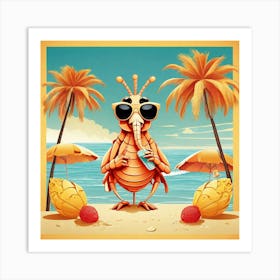 Bug On The Beach Art Print