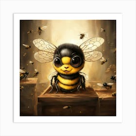 Cute bee 1 Art Print