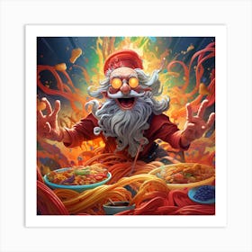 Santa'S Feast Art Print