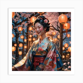 Japanese Girl Art Print