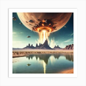 Alien Spaceship Art Print