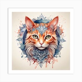 Orange Cat Art Print