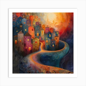 Sunset City Art Print