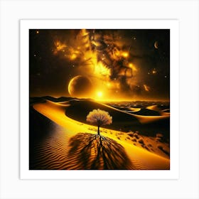 Tree In The Desert 13 Art Print