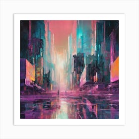 Futuristic Cityscape 189 Art Print