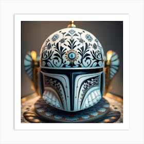 Star Wars Boba Fett Helmet 1 Art Print