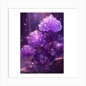 Purple Crystals Art Print