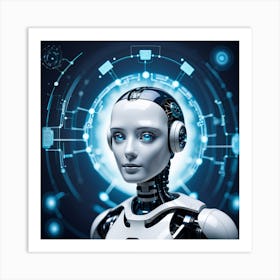 Robot Woman 12 Art Print