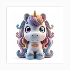 Unicorn Figurine 71 Art Print