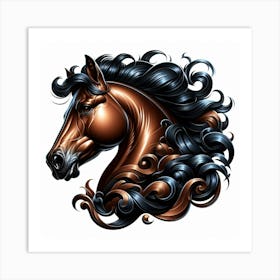 Creative Horse Beauty Illustration Nr 87 Art Print