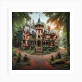 Fairytale Castle In The Woods Art Print