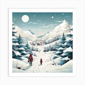 Winter Village 7 Art Print