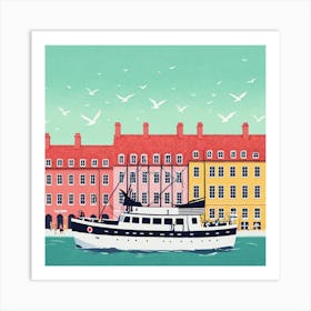 Boat In The Harbor Art Print