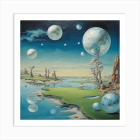 Fantastical Golf Course Orginal Art Print