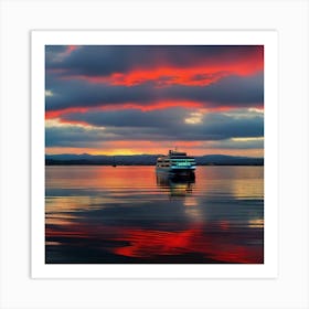 Sunset On The Water 33 Art Print