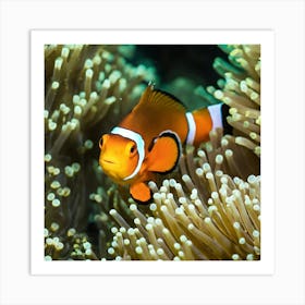 Clownfish In Anemone 5 Art Print