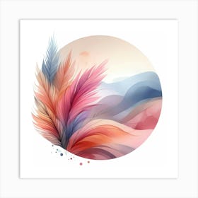 Abstract Feathers 1 Art Print