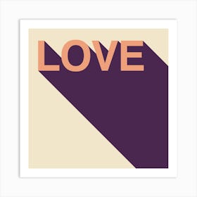 Retro Love (Pink/Purple) Art Print