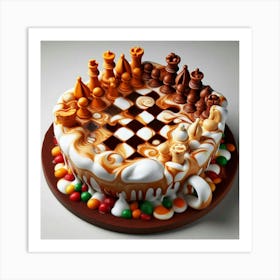 Chess Cake Art Print