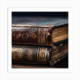 Old Books On A Table 7 Art Print