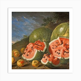 Watermelon And Fruit Art Print