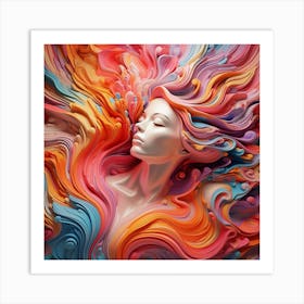 Abstract Of A Woman 24 Art Print