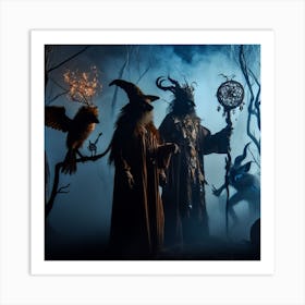 Witches In The Forest 1 Art Print