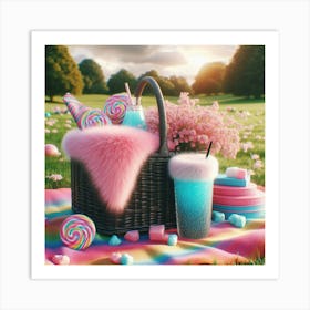 Lollipop Picnic Art Print