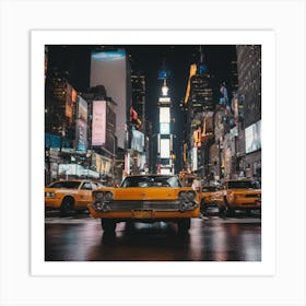 Times Square At Night Art Print