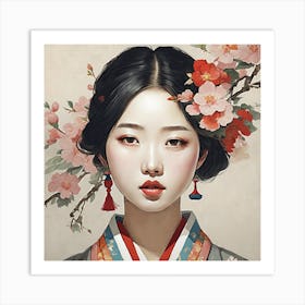 Asian Girl Art Print