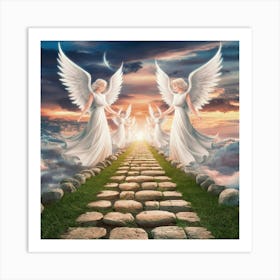 Angels In The Sky 24 Art Print