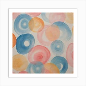 Watercolor Circles 2 Art Print