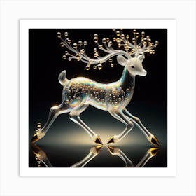 Christmas Deer 1 Art Print