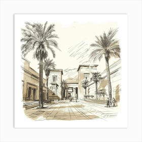 Sketch Of Egypt Art Print