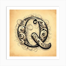 Letter Q 2 Art Print