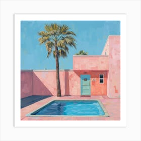 Pink House 1 Art Print