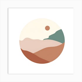 Landscape In A Circle Art Print