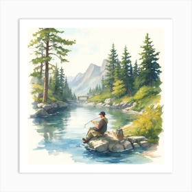 A Fisherman (4) Optimized Art Print