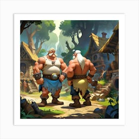 Two Vikings Art Print