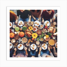 Thanksgiving Dinner 6 Art Print