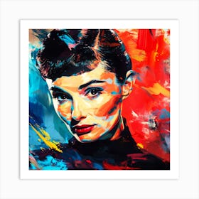 Audrey Hepburn Eyes - Movie Starz Art Print