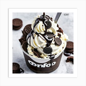 Oreo Ice Cream 1 Art Print