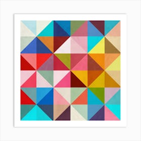 Squares and triangles in harmony 4 Art Print