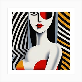 'The Woman In Red' Art Print