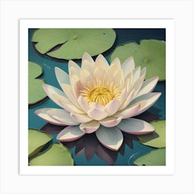 Floating flower Art Print